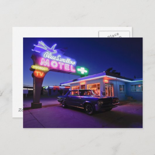 Tucumcari, New Mexiko, Vereinigte Staaten. Weg 66 Postkarte (Vorne/Hinten)