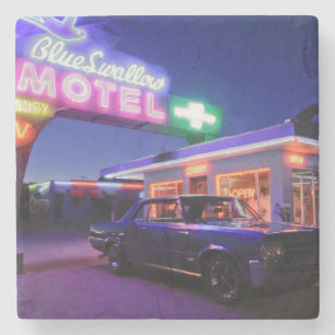 Tucumcari, New Mexiko, Vereinigte Staaten. Weg 66 Steinuntersetzer