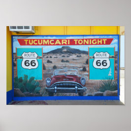 Tucumcari Tonight Mural, Route 66, New Mexico Poster