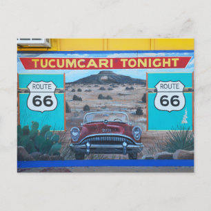 Tucumcari Tonight Mural, Route 66, New Mexico Postkarte