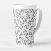 Tüdelige Blumen in Grau Milchtasse (Rechte Ecke)