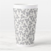 Tüdelige Blumen in Grau Milchtasse (Vorderseite)