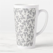 Tüdelige Blumen in Grau Milchtasse (Rechts)