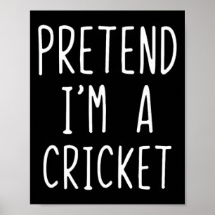 Tüdeliger Cricket-Kostüm Halloween Faul Erwachsene Poster