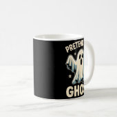 Tüdeliger fauler Halloween-Kostüm- Geist Kaffeetasse (VorderseiteRechts)