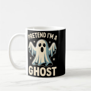 Tüdeliger fauler Halloween-Kostüm- Geist Kaffeetasse