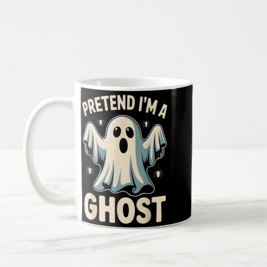 Tüdeliger fauler Halloween-Kostüm- Geist Kaffeetasse (Links)