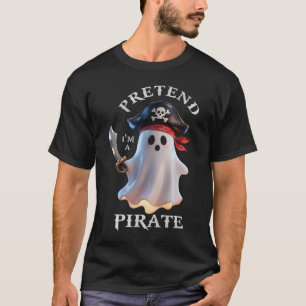 Tüdeliger Halloween-Geist-Piratenkostüm T-Shirt