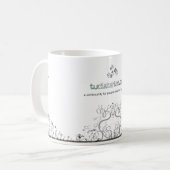 TuDiabetes.com-Tasse |White Line| Kaffeetasse (Vorderseite Links)