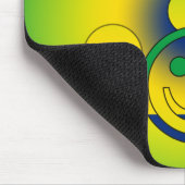 Tudo Bem! Brasilien-Flagge färbt Pop-Kunst Mousepad (Ecke)