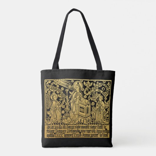 Tudor Brass Rubbing Annunciation Mary Angel Tasche (Rückseite)