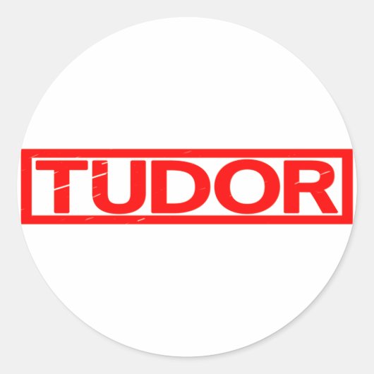 Tudor Briefmarke Runder Aufkleber (Vorderseite)