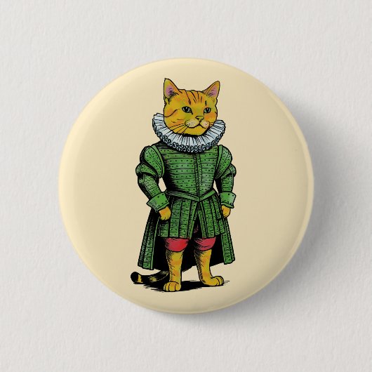 Tudor Cat King Mouser History buff Button (Vorderseite)