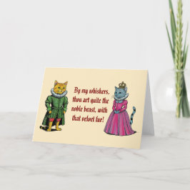 Tudor Cats Valentine Romantische Geschichte Feiertagskarte