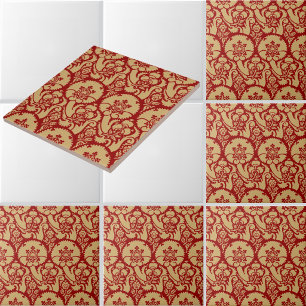Tudor-Epoche Floral Brokatdruckmuster Fliese