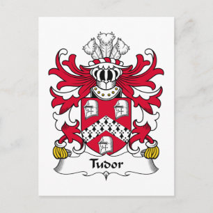 Tudor Familienwappen Postkarte