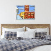 Tudor-Haus in Exeter Leinwanddruck (Insitu (Schlafzimmer))