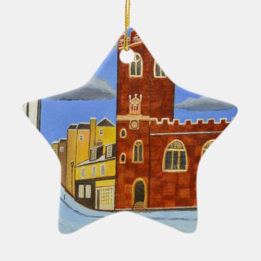 Tudor House in Exeter Keramikornament (Vorne)