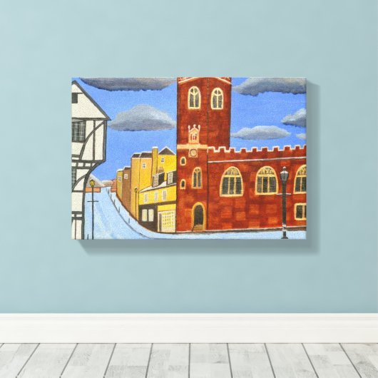 Tudor House in Exeter Leinwand art (Insitu (Holzboden))