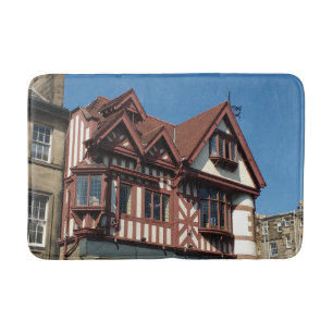 Tudor oak frame Gebäude, Edinburgh, Schottland Badematte