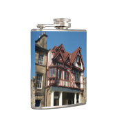 Tudor oak frame Gebäude, Edinburgh, Schottland Flachmann (Rechts)