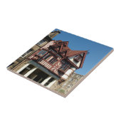 Tudor oak frame Gebäude, Edinburgh, Schottland Fliese (Seite)