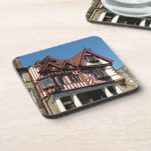 Tudor oak frame Gebäude, Edinburgh, Schottland Getränkeuntersetzer (Linke Seite)