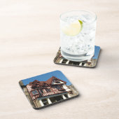 Tudor oak frame Gebäude, Edinburgh, Schottland Getränkeuntersetzer (Rechte Seite)