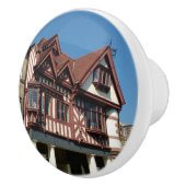 Tudor oak frame Gebäude, Edinburgh, Schottland Keramikknauf (Rechts)