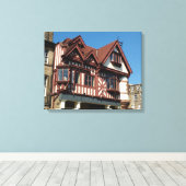 Tudor oak frame Gebäude, Edinburgh, Schottland Leinwanddruck (Insitu (Holzboden))