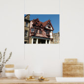 Tudor oak frame Gebäude, Edinburgh, Schottland Poster (Küche)