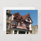 Tudor oak frame Gebäude, Edinburgh, Schottland Postkarte (Vorne/Hinten)