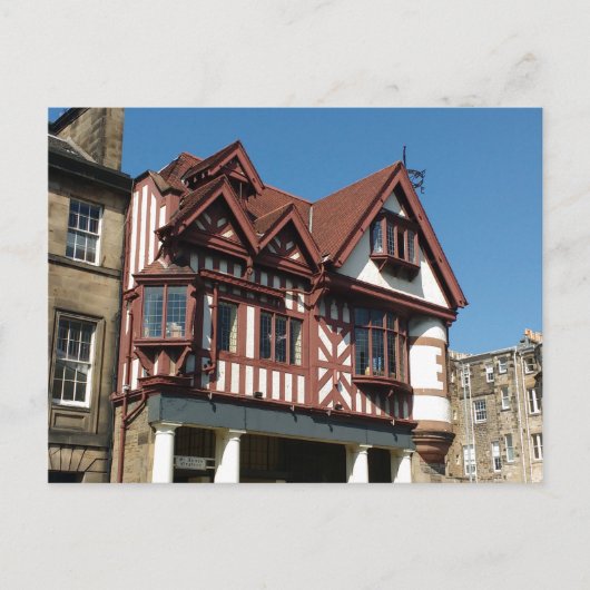 Tudor oak frame Gebäude, Edinburgh, Schottland Postkarte (Vorderseite)