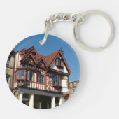 Tudor oak frame Gebäude, Edinburgh, Schottland Schlüsselanhänger (Rückseite)