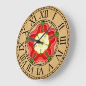 Tudor Pink Große Wanduhr (Winkel)