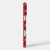 Tudor Red und Gold Diagonal Muster Case-Mate iPhone Hülle (Rückseite / Rechts)
