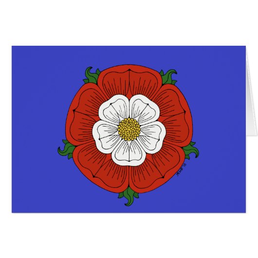 Tudor Rose Card (Vorderseite (Horizontal))