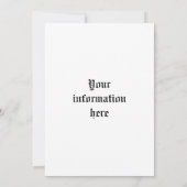 Tudor-Rose Einladung (Rückseite)