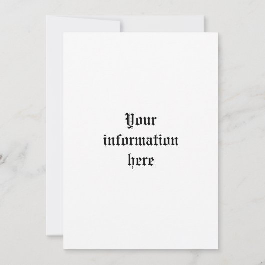 Tudor-Rose Einladung (Rückseite)