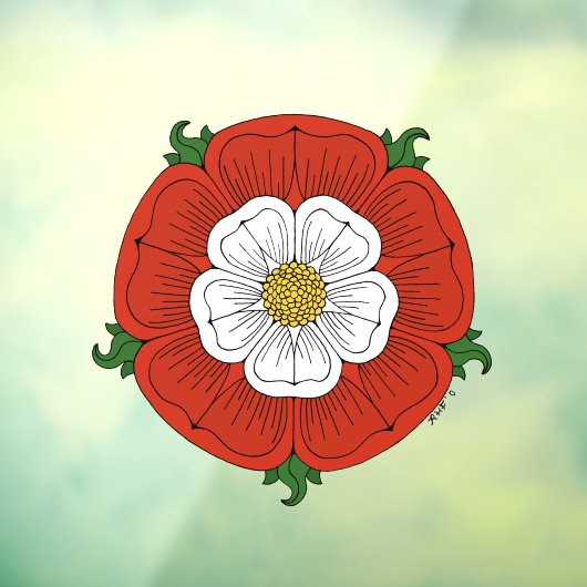 Tudor Rose Fensteraufkleber (Blatt 3)