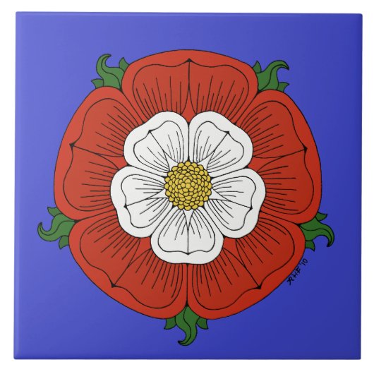 Tudor Rose Fliese (Vorderseite)