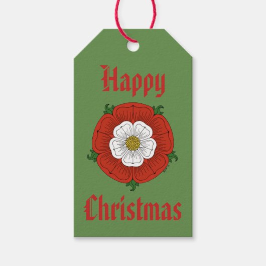 Tudor Rose Geschenkanhänger (Vorderseite)