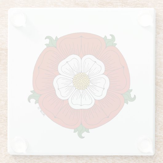 Tudor Rose Glasuntersetzer (Rückseite)