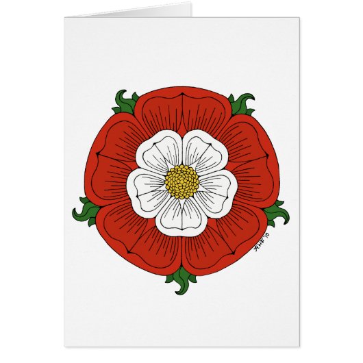 Tudor Rose Grußkarte (Vorne)