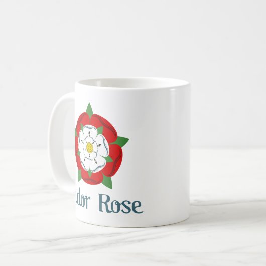 Tudor-Rose Kaffeetasse (Vorderseite Links)