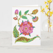 Tudor Rose Karte (Gelbe Blume)