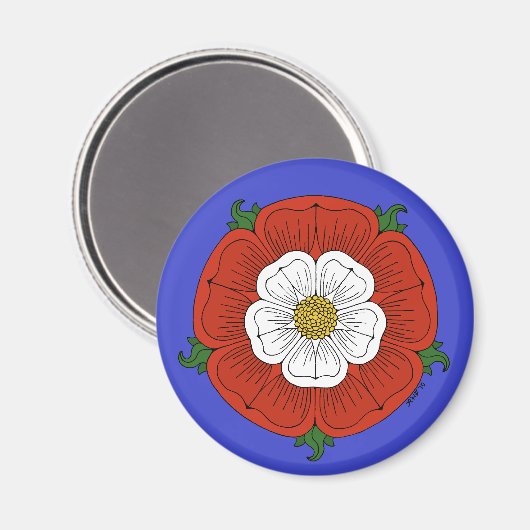 Tudor Rose Magnet (Vorderseite/Rückseite)