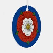 Tudor Rose Ornament Aus Metall (Vorderseite Rechts)