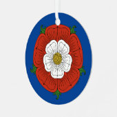 Tudor Rose Ornament Aus Metall (Vorderseite links)