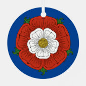 Tudor Rose Ornament Aus Metall (Rückseite)
